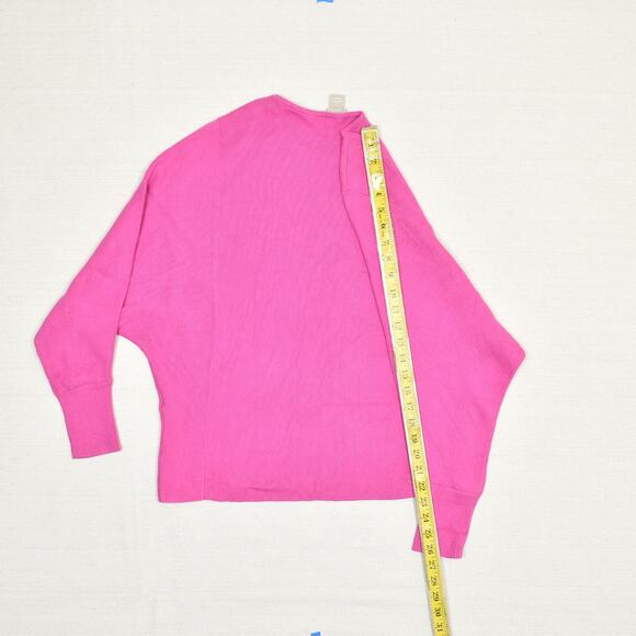 Chico's Women Pullover Sweater Crew Neck Solid Cotton Blend Pink Size 1 US Sz M - Picture 6 of 8